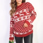 Oversized Christmas Jumpers - Red, Black Or White