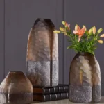 Handcrafted - Rustic Inspired Glass Iren Vases