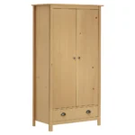 2 Door Wardrobe - Solid Pine Wood - 89 x 50 x 170cm