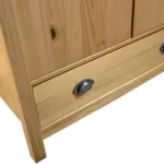 2 Door Wardrobe - Solid Pine Wood - 89 x 50 x 170cm