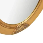 Oval Wall Mirror Baroque Style - Gold - 50 x 70cm