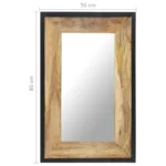 Mirror - Solid Mango Wood - 80 x 50 x 2.5cm