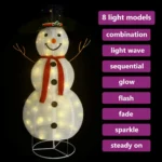 Decorative Christmas Snowman Figure - LED - 180cm