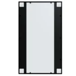 Black Squared Wall Mirror - Metal - 100 x 60cm