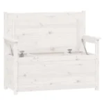 White Storage Bench And Seat - Solid Pine wood - 112.5 x 51.5 x 96.5cm