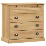 Chest of Drawers Solid Pine Wood - 80 x 40 x 76cm