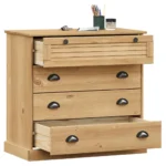 Chest of Drawers Solid Pine Wood - 80 x 40 x 76cm