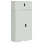 File Cabinet - Light Grey - Steel - 90 x 40 x 180cm