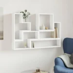 Modern Wall Shelves - White - 96 x 12 x 64cm