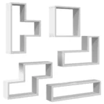 Modern Wall Shelves - White - 96 x 12 x 64cm