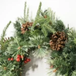 Christmas Wreath With LED Lights - PVC - Green - 60cm