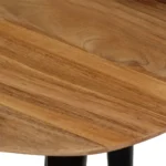 3 Triangular Coffee Tables - Solid Acacia Wood