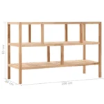 3 Tier Shelf - Solid Walnut Wood - 100 x 40 x 65cm