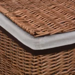 Natural Willow Laundry Basket - 43 x 34 x 57.5cm