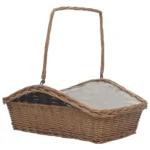 Natural Willow Firewood Basket with Handle - 61.5 x 46.5 x 58cm