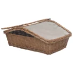 Natural Willow Firewood Basket with Handle - 61.5 x 46.5 x 58cm