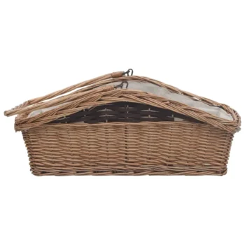 Natural Willow Firewood Basket with Handle - 61.5 x 46.5 x 58cm