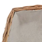 Natural Willow Firewood Basket with Handle - 61.5 x 46.5 x 58cm