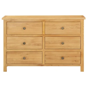 Chest of Drawers Solid Oak Wood - 105 x 33.5 x 73cm