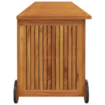 Garden Storage Box With Wheels - Solid Acacia Wood - 150 x 50 x 58cm