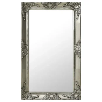 Wall Mirror Baroque Style - Silver - 50 x 80cm