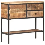 Sideboard - Rough Mango Wood - Natural - 85 x 30 x 80cm