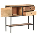 Sideboard - Rough Mango Wood - Natural - 85 x 30 x 80cm