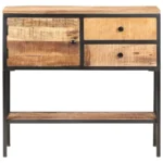 Sideboard - Rough Mango Wood - Natural - 85 x 30 x 80cm