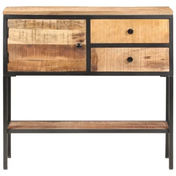 Sideboard - Rough Mango Wood - Natural - 85 x 30 x 80cm