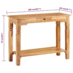 Console Table - Solid Acacia Wood - 100 x 40 x 76cm