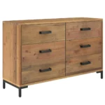 Sideboard - Solid Pinewood Grains - Brown - 110 x 35 x 70cm