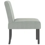 Velvet Slipper Chair - Light Grey - 48 x 64 x 72cm