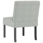 Velvet Slipper Chair - Light Grey - 48 x 64 x 72cm