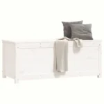 White Modern Storage Box - Solid Pinewood - 110 x 50 x 45.5cm