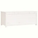 White Modern Storage Box - Solid Pinewood - 110 x 50 x 45.5cm