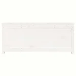 White Modern Storage Box - Solid Pinewood - 110 x 50 x 45.5cm