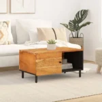 Engineered & Acacia Wood Coffee Table - 80 x 50 x 40cm