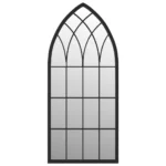 Wall Mirror Black - Arch Iron - 100 x 45cm