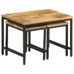 x3 Nesting Side Tables - Solid Mango Wood