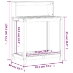 Potting Table - Vacuum Pressured Pinewood - Brown - 82.5 x 50 x 109.5cm