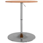 Round Adjustable Home Bar Table - Solid Beech Wood - 60 x 89.5cm