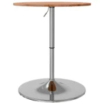 Round Adjustable Home Bar Table - Solid Beech Wood - 60 x 89.5cm