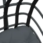 Steel Hanging Egg Chair With Stand - Anthracite - 104 x 100 x 197cm