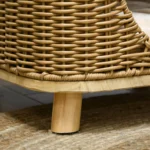 PE Rattan Wicker Cat Bed - Washable Cushion - 40 x 40 x 34cm