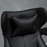 Racing Style Reclining Office Chair - Black Faux Leather