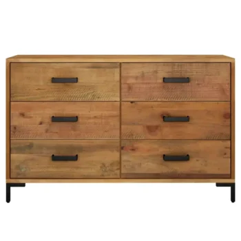 Sideboard - Solid Pinewood Grains - Brown - 110 x 35 x 70cm