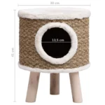 Cat Bed With Wooden Legs - Segrass - 30 x 41cm