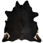 Real Cow Hide Rug - Black - 150 x 170cm