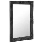 Wall Mirror Baroque Style - Black - 50 x 80cm