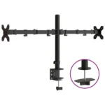 Double monitor support VESA Mount - 75/100mm black steel